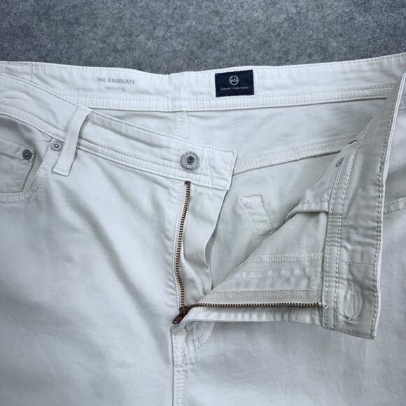 AG Adriano Goldschmied Jeans The Graduate Men's 38x32, White Denim Tailored Leg - Picture 10 of 16